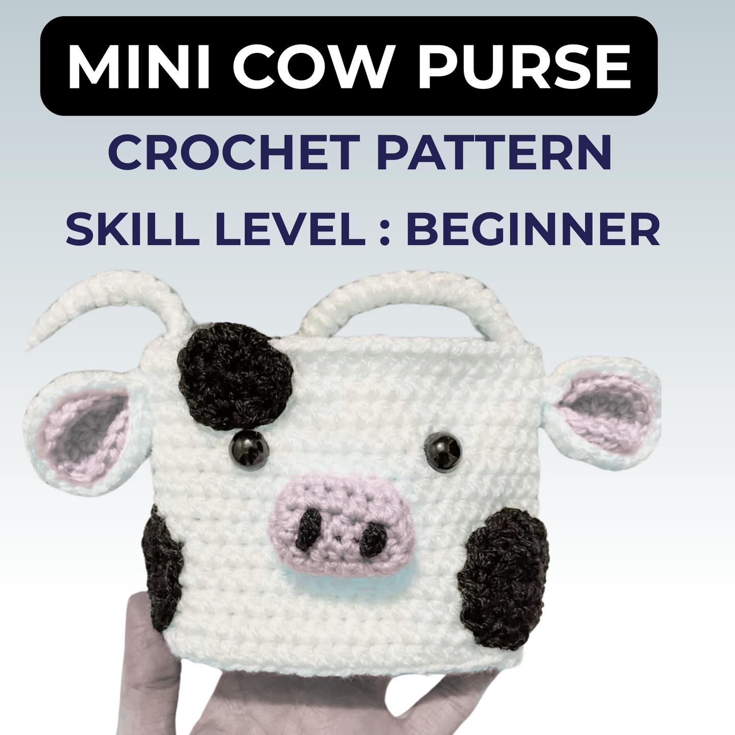 Mini Cow Purse | Crochet Pattern
