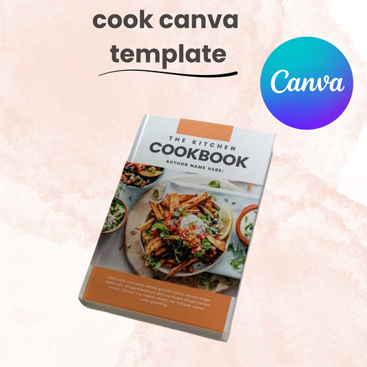 COOKBOOK CUSTOMIZABLE CANVA TEMPLATE