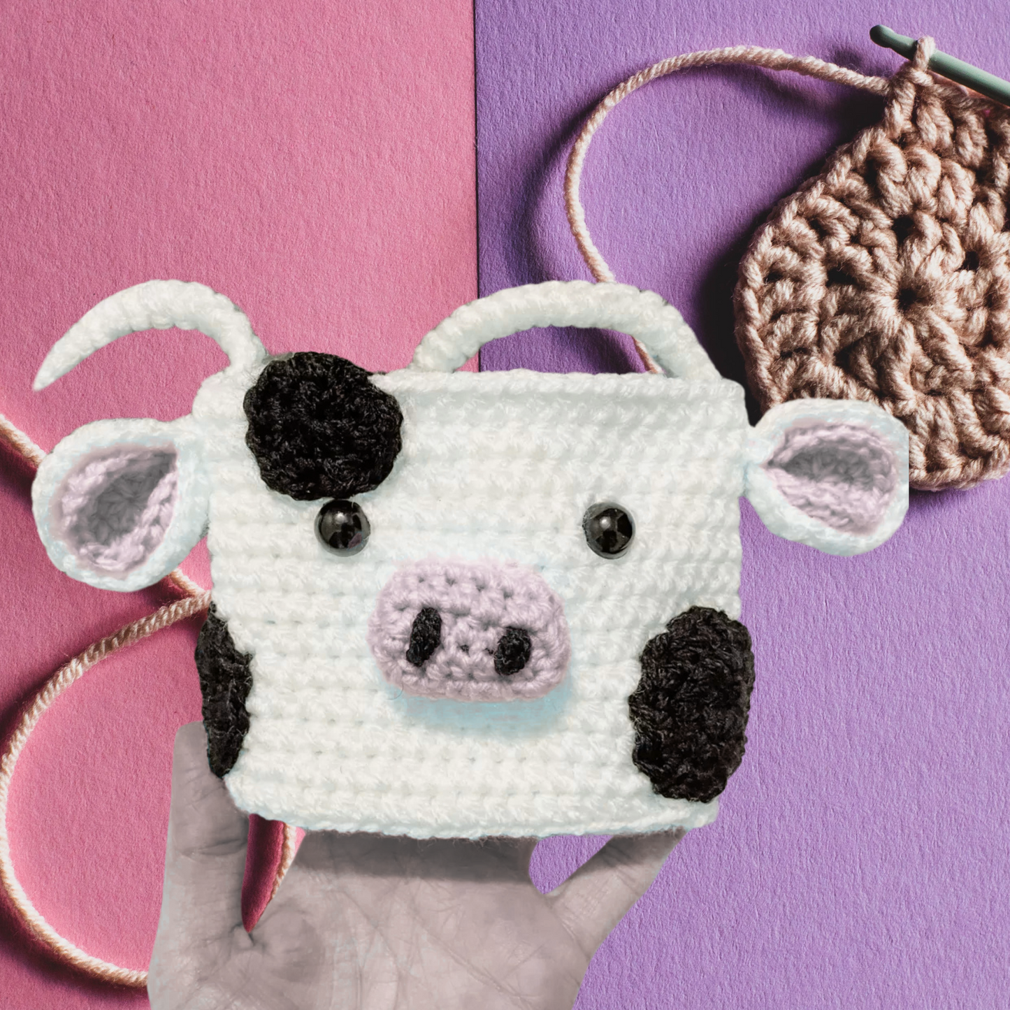 Mini Cow Purse | Crochet Pattern