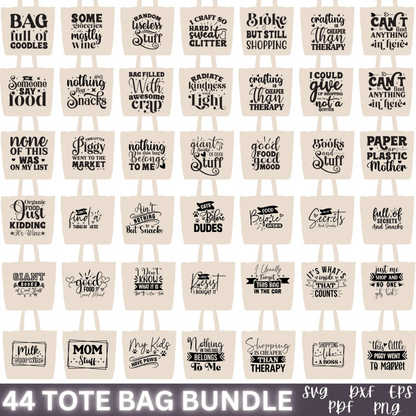 44 Tote Bag SVG Bundle