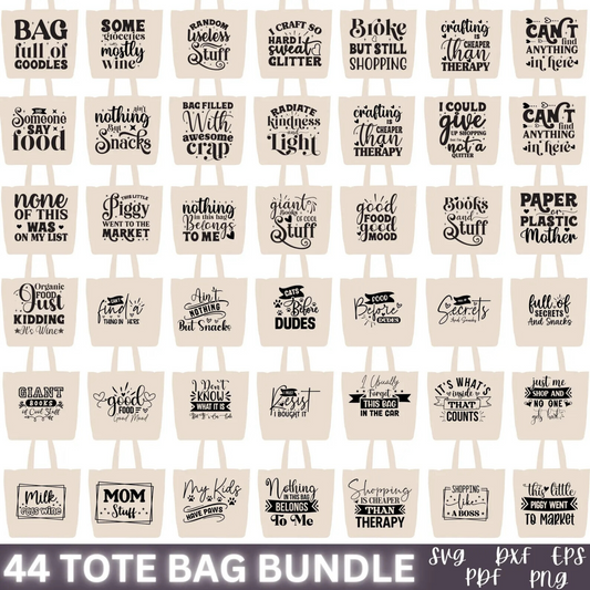 44 Tote Bag SVG Bundle